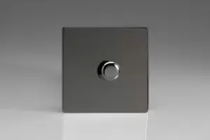 Image of Varilight 1 Gang 2 Way Push On/Off Rotary LED Dimmer 1 x 0 120W (1 10 LEDs) - JDiP401S