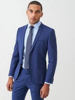 Image of Hugo Boss Arti Stretch Slim Fit Suit Jacket Open Blue Size 48 Men