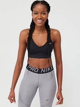 Image of Nike Light Support Indy Bra - Black/White, Size XS, Women