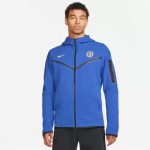 Image of Nike Chelsea Tech Fleece Windrunner Hoodie 2023 2024 Adults - Blue
