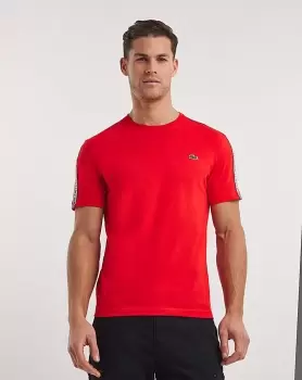 Image of Lacoste Orange Tape Logo T-Shirt