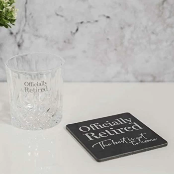 Image of Milestones Cut Glass Whisky Tumbler & Coaster - Retired