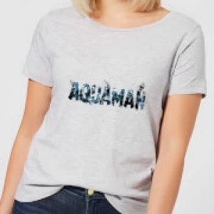Image of Aquaman Chest Logo Womens T-Shirt - Grey - 4XL