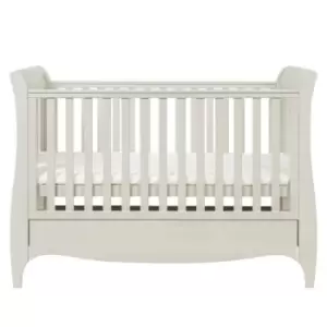 Image of Tutti Bambini Roma Sleigh Cot Bed With Drawer - Linen