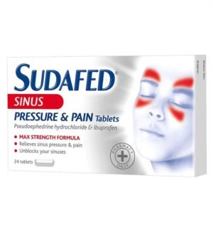 Image of Sudafed Sinus Pressure And Pain 24 Tablets