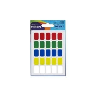 Image of Avery 12x18mm Rectangular Labels Assorted Pack of 225 Labels 32 500