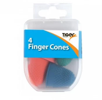 Image of Finger Thimblette Cones Assorted Colours and Sizes - Pack of 4 301596