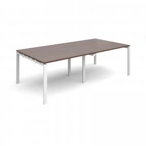 Image of Adapt II rectangular Boardroom Table 2400mm x 1200mm - White Frame wa