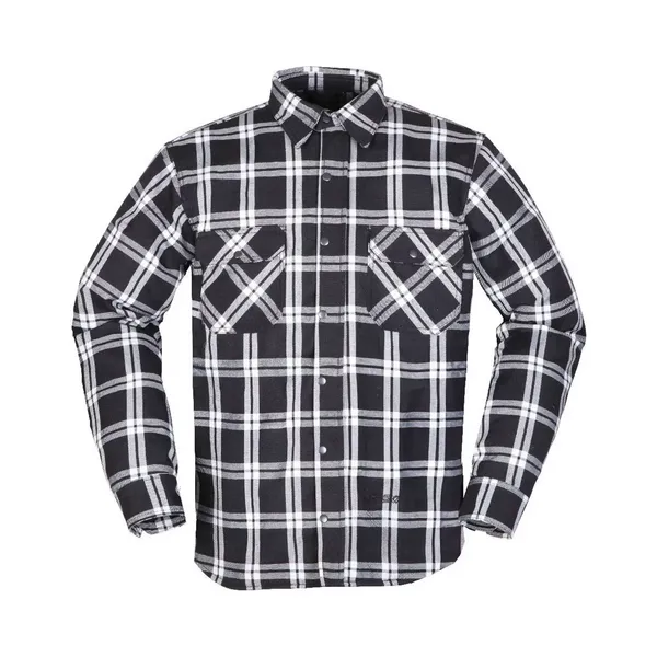 Image of Modeka Colden Motoshirt Black White Size 2XL