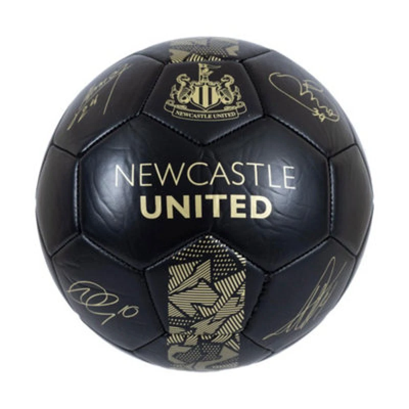 Image of Newcastle United Fc Phantom Signature Football Black/gold (1)