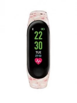 Image of Radley Activity Tracker With Pale Pink Dog Print Silicone Strap Ladies Watch