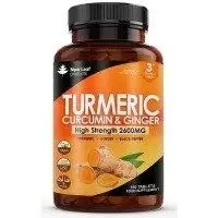 Image of Turmeric Tablets 2600mg with Black Pepper & Ginger - 95% Curcumin Extract - 180 Turmeric and Black Pepper Tablets (3 Months)