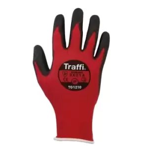 Image of TraffiGlove X-Dura Nitrile PU Palm Coated Glove Cut A Size 8- you get 10