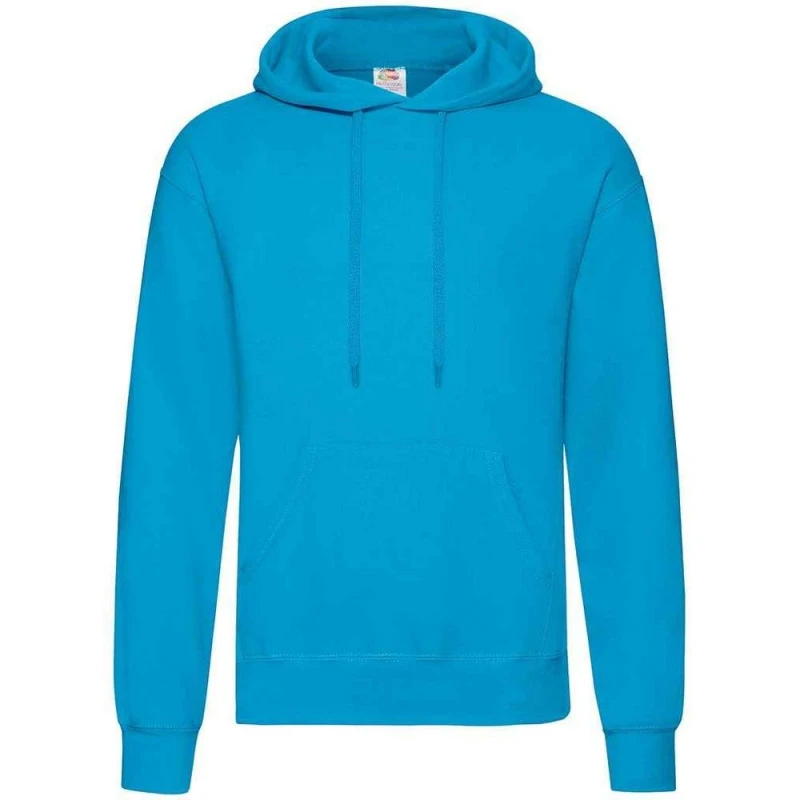 Image of Fruit of the Loom Mens Classic Hooded Sweatshirt in Dark Blue Size: Small Dark Blue Male S