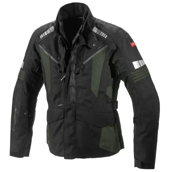 Image of Spidi Outlander H2Out Jacket Dark Green Black Size 4XL