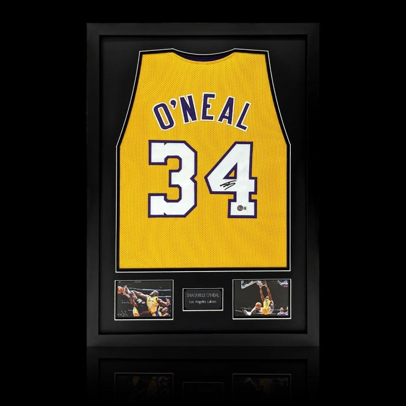Image of The Fan Cave Shaquille ONeal Signed Los Angeles Lakers Jersey Yellow unisex 850mm x 60