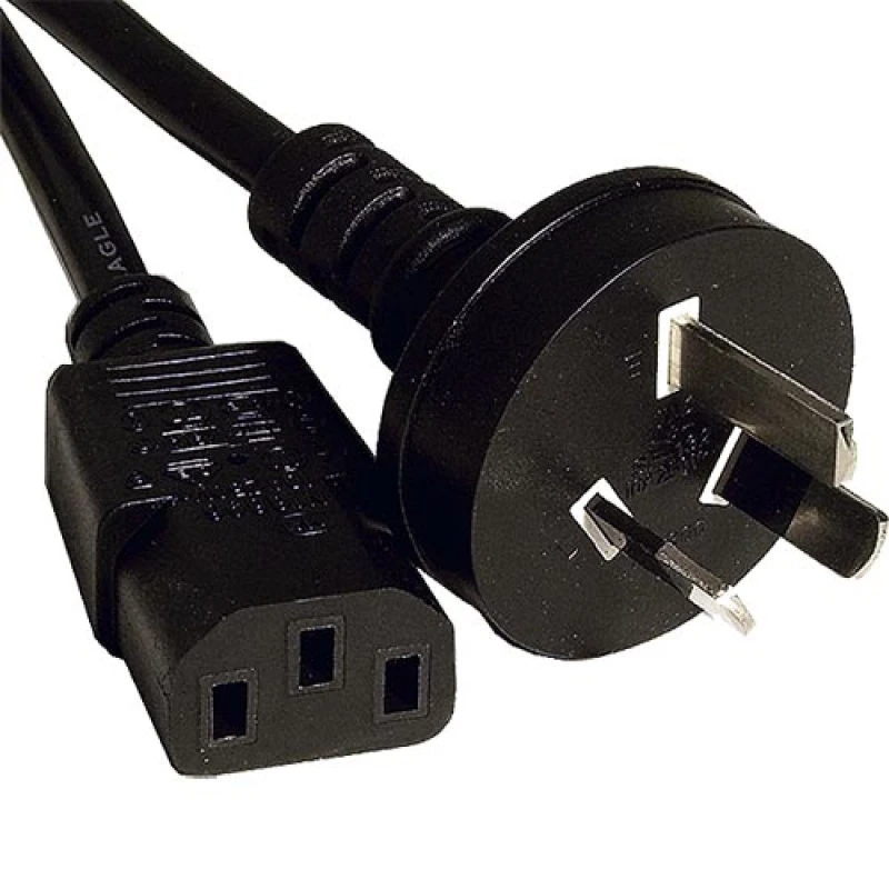 Image of Cablenet 2m Australian (3 Pin) - IEC C13 Black PVC 0.75mm Power Leads