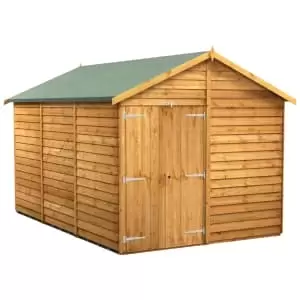 Image of Power Sheds 12 x 8ft Double Door Apex Overlap Dip Treated Windowless Shed