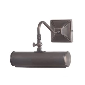 Image of 1 Light Small Picture Wall Light Dark Bronze, E14