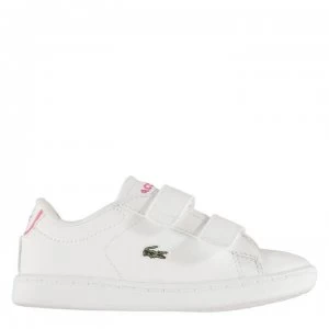 Image of Lacoste Carnaby BL1 Infants Trainers - White/Pink