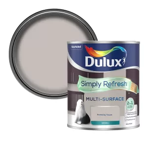 Image of Dulux Simply Refresh Multi Surface Perfectly Taupe Eggshell Paint 750ml