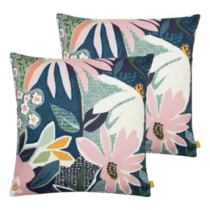 Image of Furn. Samba Twin Pack Polyester Filled Cushions Multi