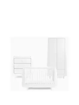 Image of Snuz Snuzkot Skandi 3 Piece Nursery Furniture Set - White