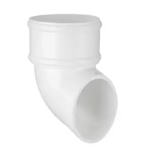 Image of Polypipe Round Downpipe Shoe - 68mm - White