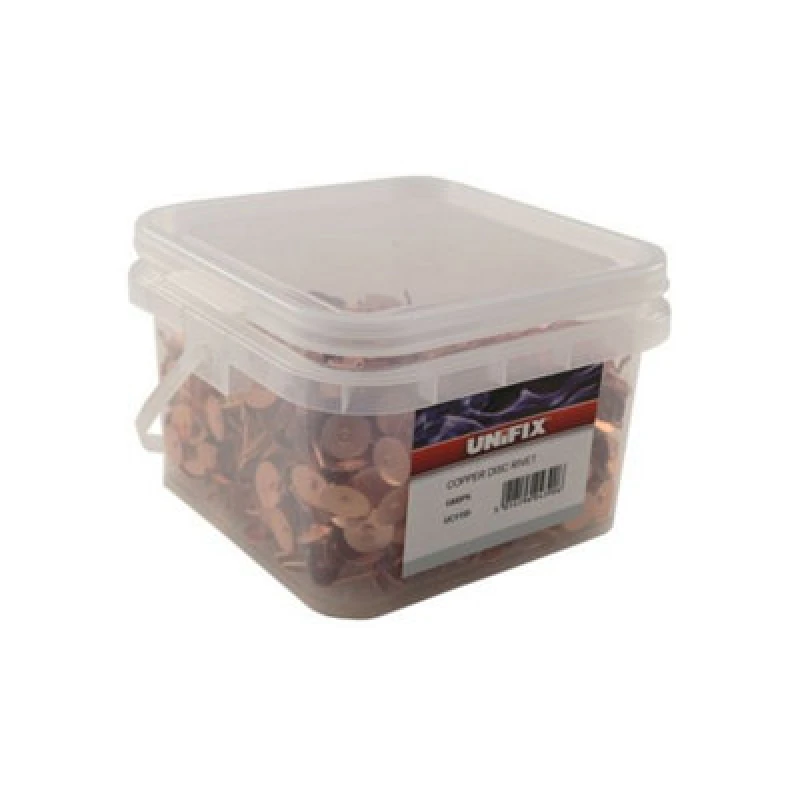 Image of Unifix Copper Disc Rivets - 3/4" (20mm) - Uccudr/105 - Perfect For Diy Projects -