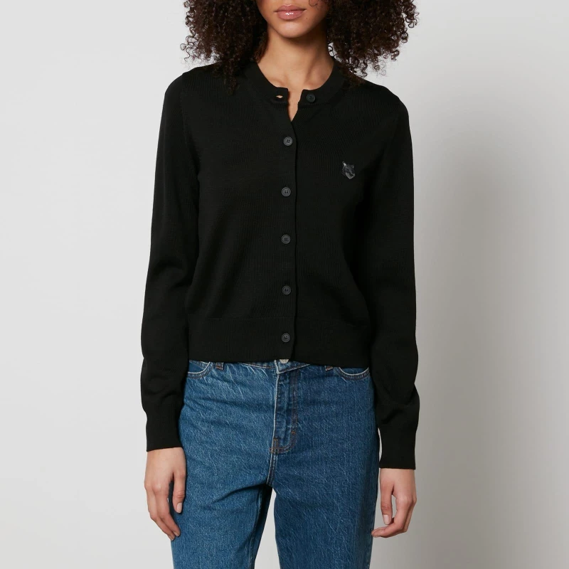 Image of Maison Kitsune Bold Fox Head Patch Regular Cardigan Black female M