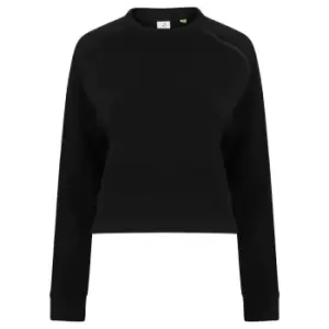 Image of Tombo Womens/Ladies Cropped Sweatshirt (S) (Black)