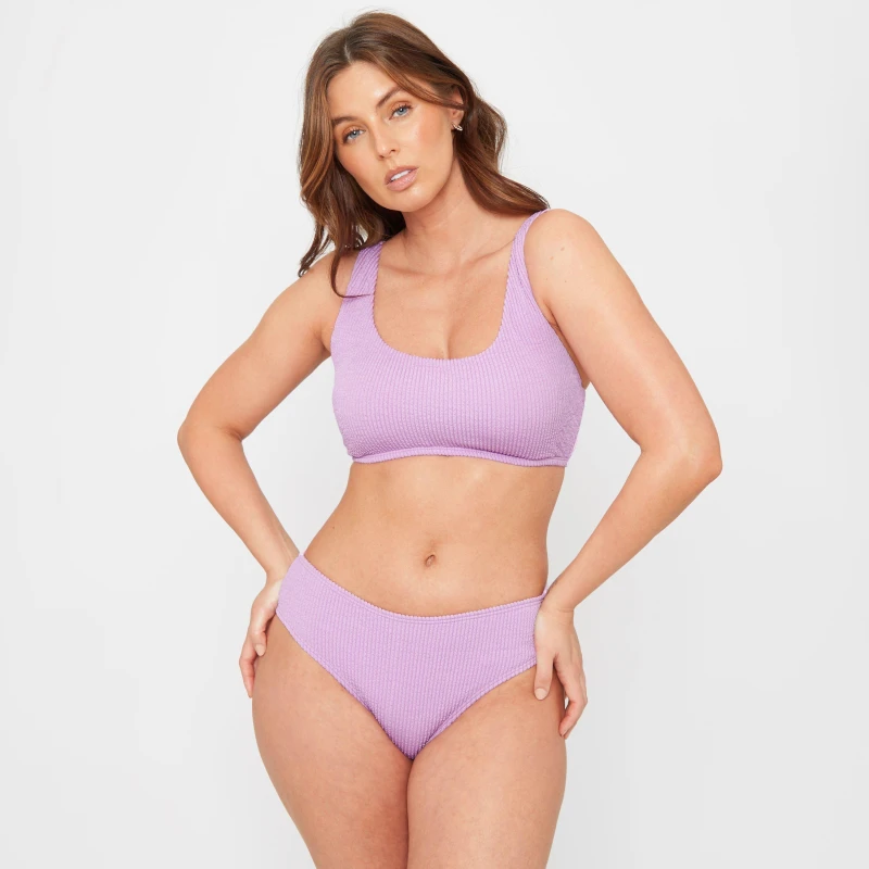 Image of Be You Textured Bikini Bottoms - Purple Purple 8