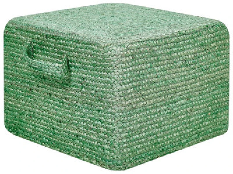Image of Beliani Pouffe Dhadar Jute Green