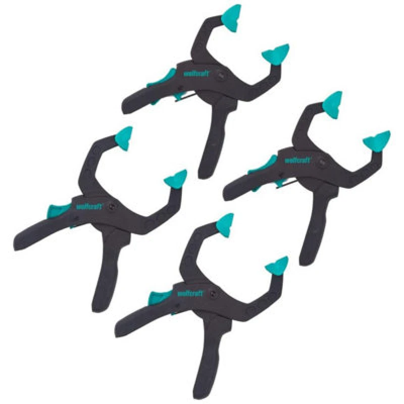Image of Wolfcraft Ratchet Clamp Set Versatile For Hobby And Trade Use, 4 Pcs