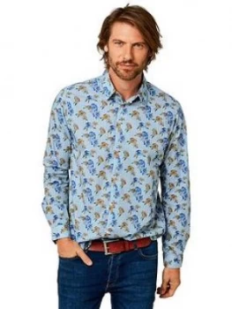Image of Joe Browns Terrific Textured Shirt - Blue, Size S, Men
