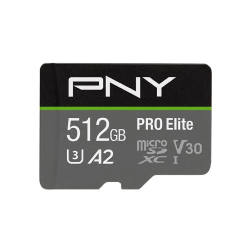 Image of PNY Pro Elite 512GB UHS-I Class 10 MicroSDXC Memory Card 8PN10400134 EXR8PN10400134