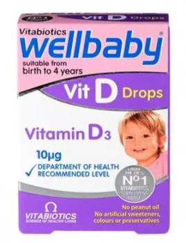 Image of Vitabiotics Wellbaby Vit D Drops Vitamin D3 30ml