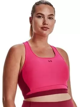 Image of Under Armour Crossback Long Line Bra - Pink, Size S, Women