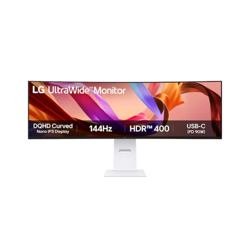 Image of LG 49U950A-W 49 IPS Dual QHD 144Hz USB-C UltraWide Curved Monitor 49U950A-W.AEK Black, White
