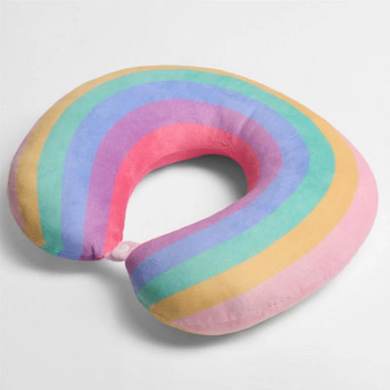 Image of OHS OHS Neck Pillow Travel Support U Shape Soft Head Rest Cushion in Pink Pink One Size Unisex 5027434208524
