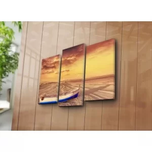 Image of 3NATPAT-13 Multicolor Decorative Canvas Painting (3 Pieces)