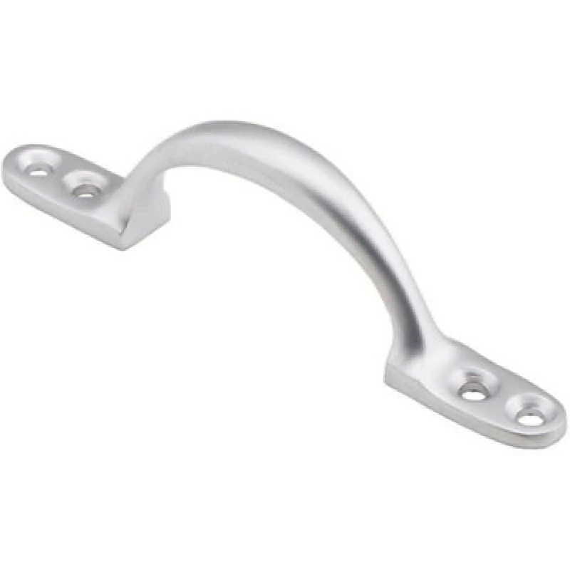 Image of Loops Sash Window Bow Shaped Lift Handle 102 x 12mm 28mm Proj Satin Chrome Multi unisex