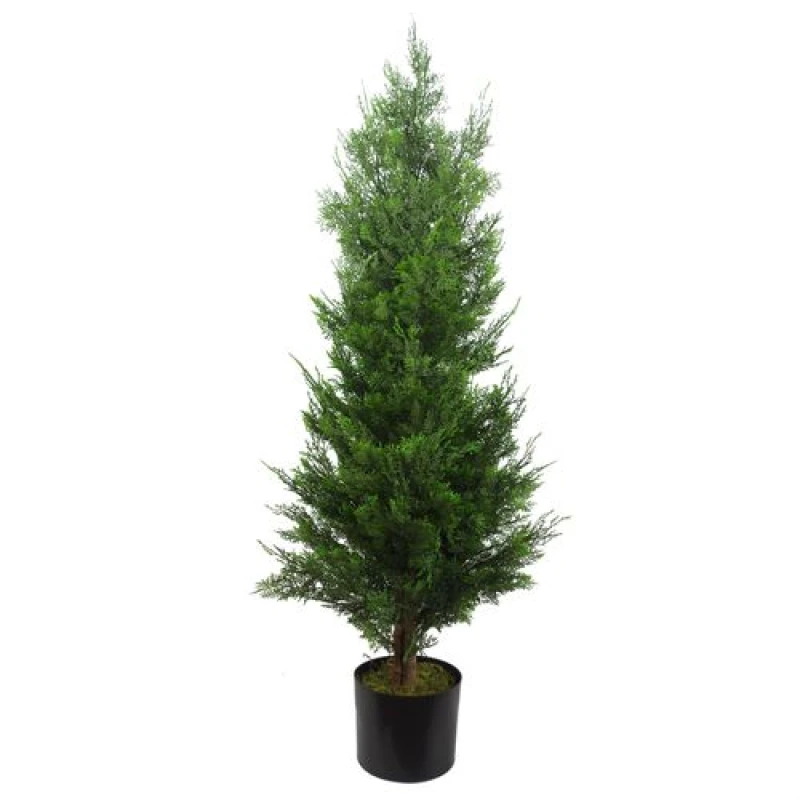 Image of Leaf 120cm Artificial Cypress Topiary Green