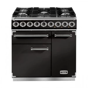 Image of Falcon F900DXDFBLCG 69800 90cm Deluxe Dual Fuel Range Cooker - Black