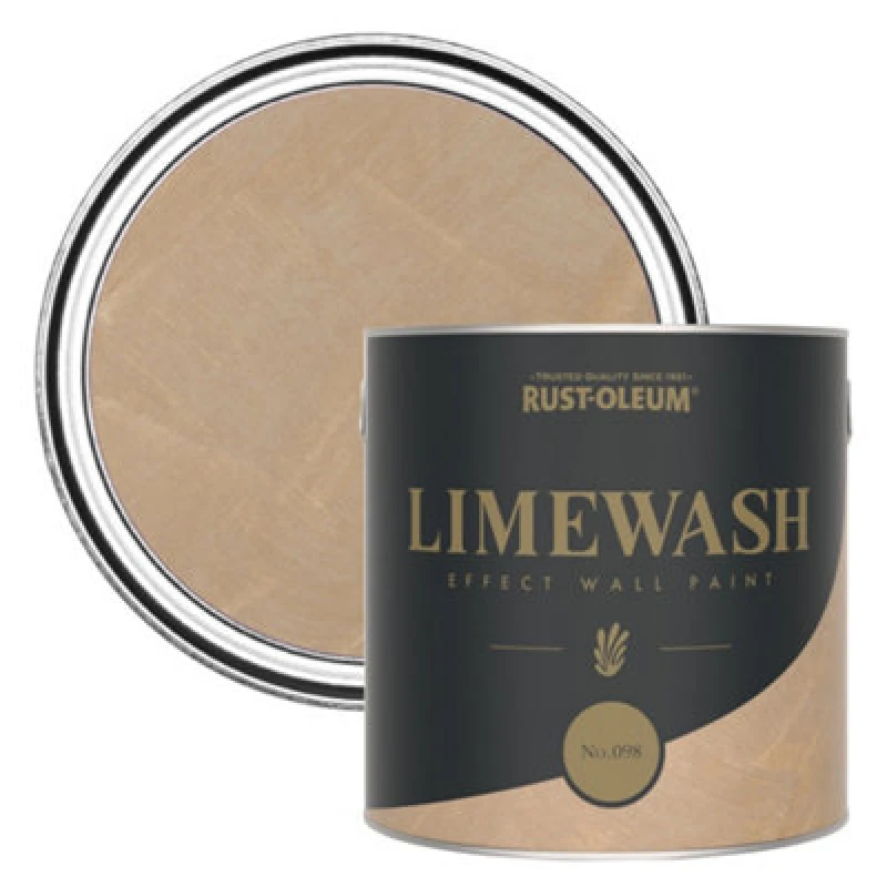 Image of Rust-Oleum Brown Limewash Effect Wall Paint - No.098 2.5L