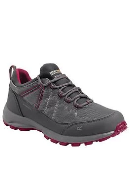 Image of Regatta Samaris Lite Low Walking Boots - Grey/Red, Size 3, Women