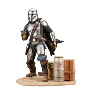 Image of Star Wars The Mandalorian ARTFX Statue 1/7 Mandalorian & The Child 26 cm