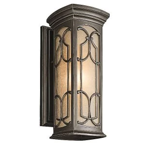 Image of 1 Light Outdoor Medium Wall Lantern Light Olde Bronze IP44, E27