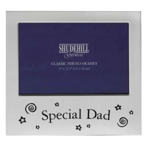 Image of Satin Silver Occasion Frame Special Dad 5x3