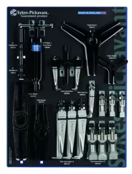 Image of Sykes-Pickavant 18655500 Hydraulic Twin/Triple Leg Puller Kit -Metal Disp 24pc